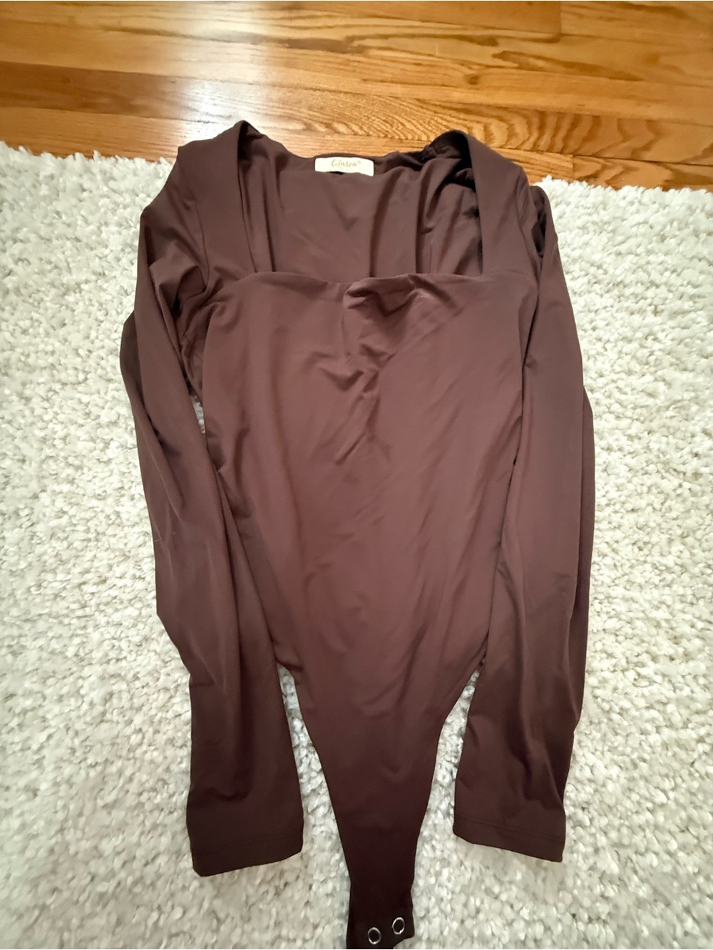 Brown Long-Sleeve Bodysuit